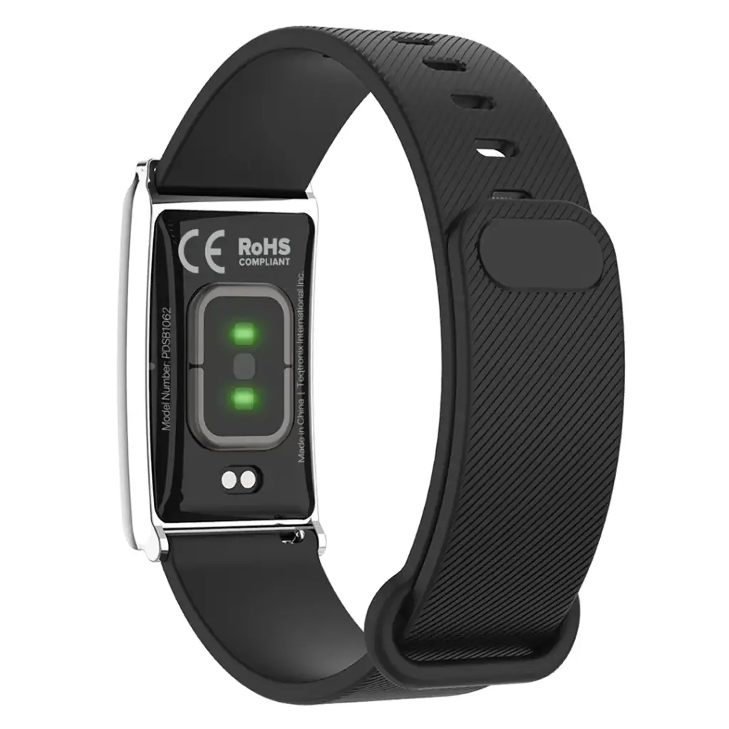PORODO TRACKFIT SCREENLESS SMART FITBAND BLACK PDSB1062BK - Image 2