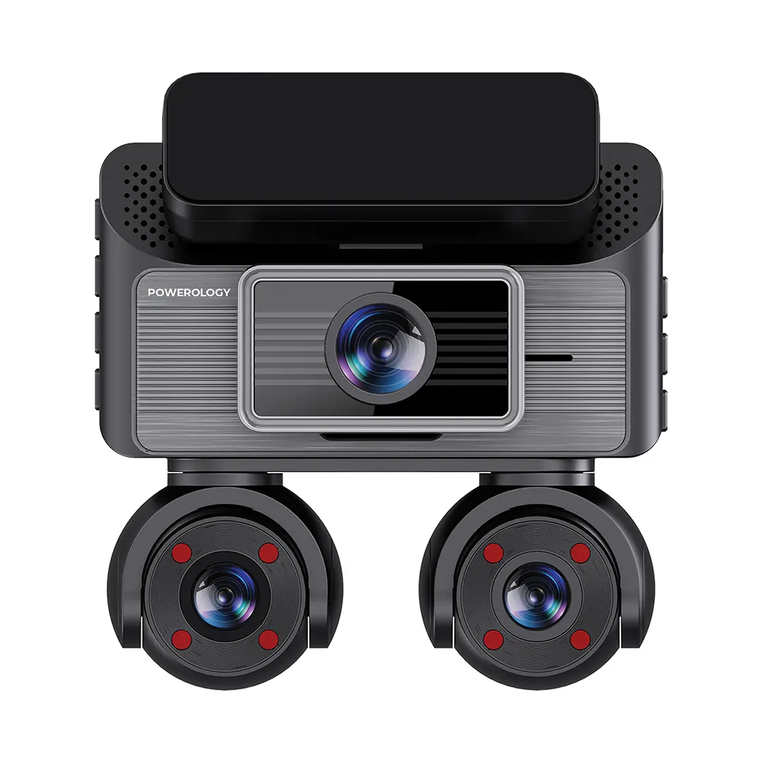 POWEROLOGY SENTRA DASH CAMERA WITH 3 LENSES AND REAR CAMERA BLACK PWCAM108BK - Image 2