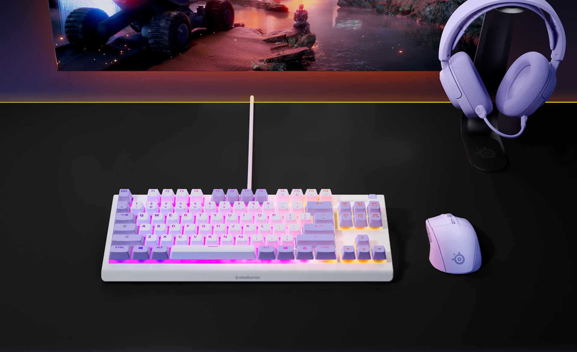 STEELSERIES APEX 3 TKL WIRED LIMITED EDITION AMETHYST KEYBOARD 64951 - Image 5
