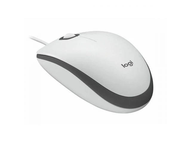 LOGITECH M100R FULL SIZE CORDED MOUSE WHITE 910-005007 - Image 2