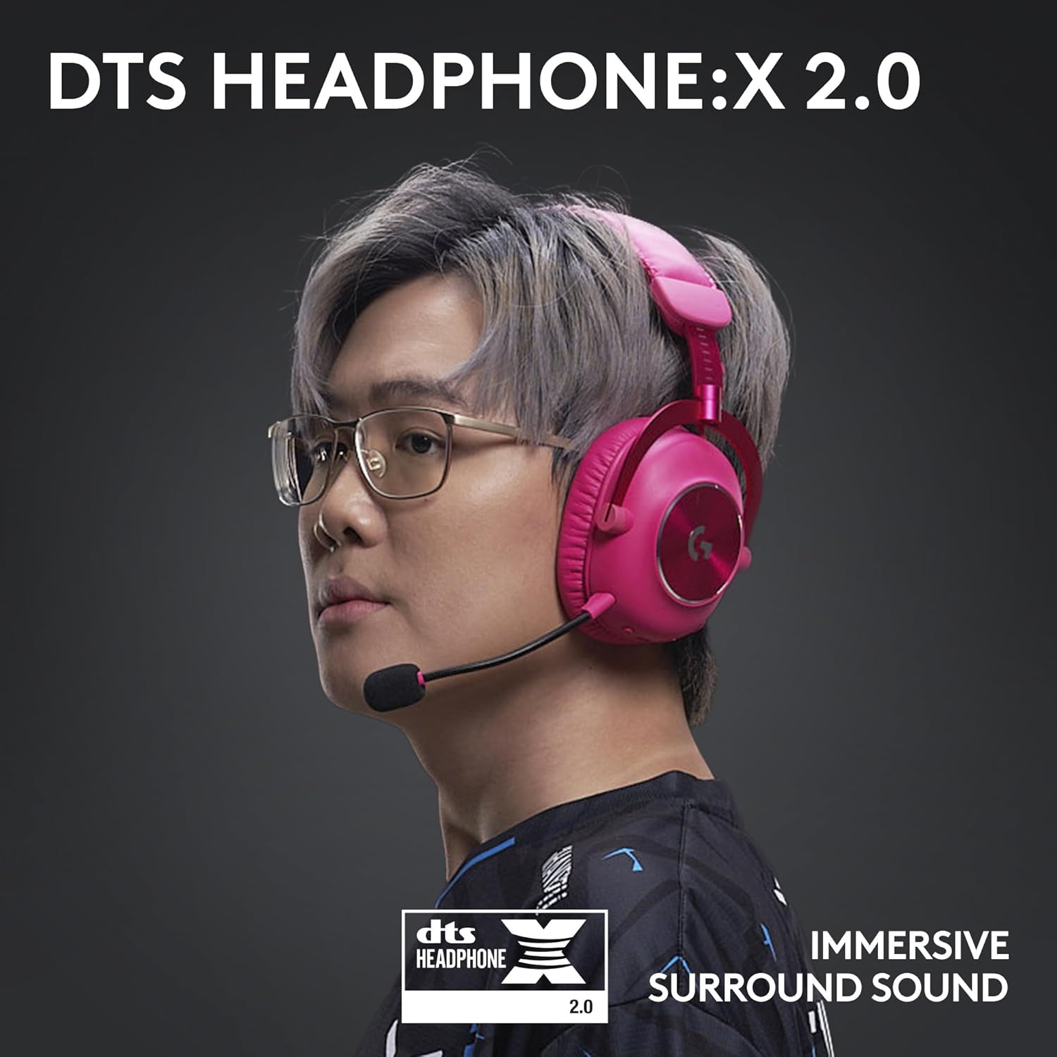 LOGITECH PRO X 2 LIGHTSPEED GAMING HEADSET MAGENTA 981-001275 - Image 6
