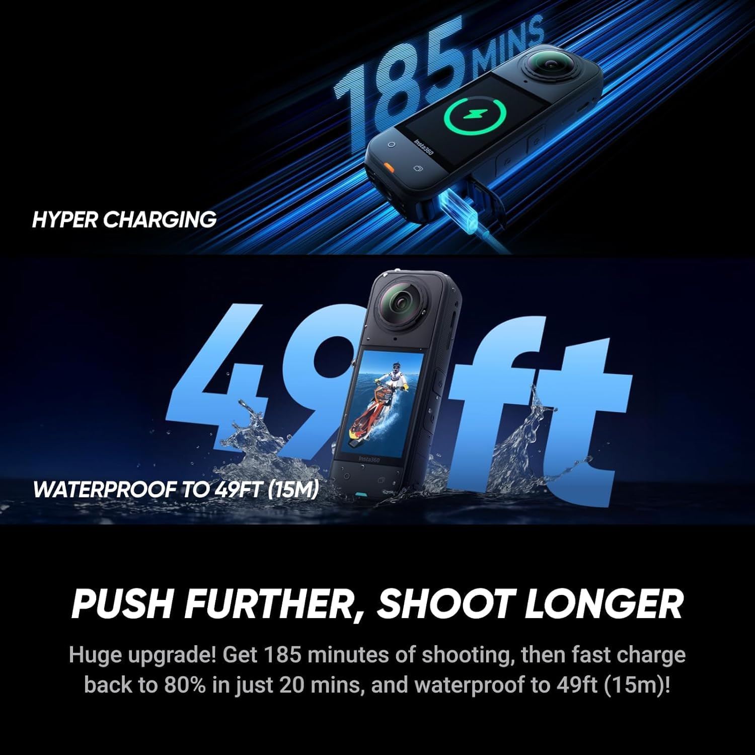 INSTA360 X5 8K ACTION CAMERA WITH ESSENTIAL BUNDLE BLACK CINSAAHA - Image 8