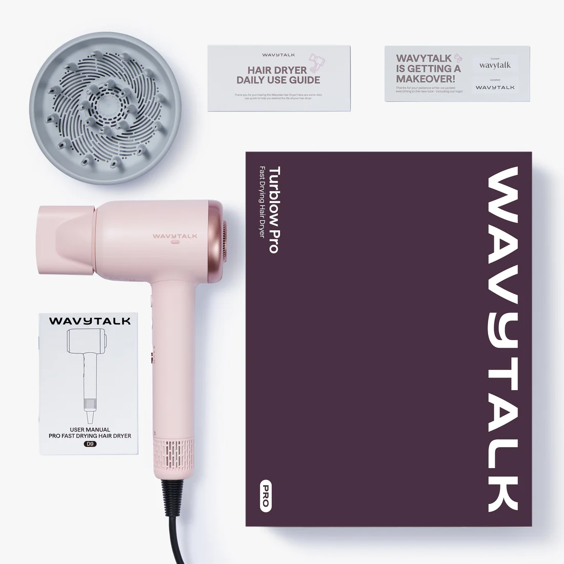 WAVYTALK TURBLOW PRO FAST DRYING HAIR DRYER D10 PINK - Image 9