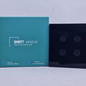 SMART SWITCH WIFI COMPATIBLE AMAZON ALEXA PANEL GANG 4 BLACK DS-101